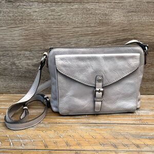 Patricia Nash Avellino Leather Crossbody Bag Gray Marble Distressed Adjustable